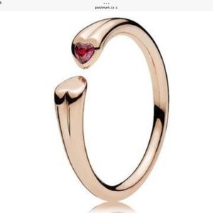 Pandora open heart ring, rose gold